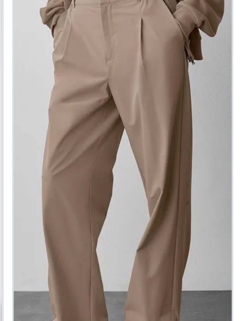 ALO High waist pursuit trouser women   Relaxed Pleat Front Pants - Tan